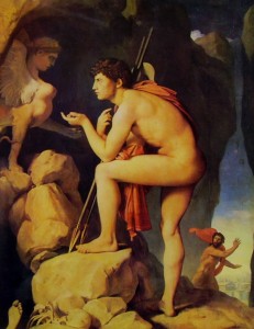 Edipo e la Sfinge, cm. 189 x 144, Louvre, Parigi.